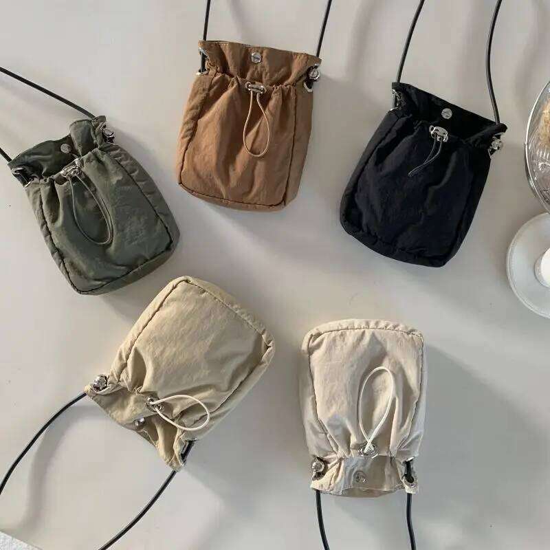 Women's Designer Mini Nylon Crossbody Bags For Women Soft Quilting Shoulder Casual Drawstring Bag Small Phone Flap Coins Lipstick Purses