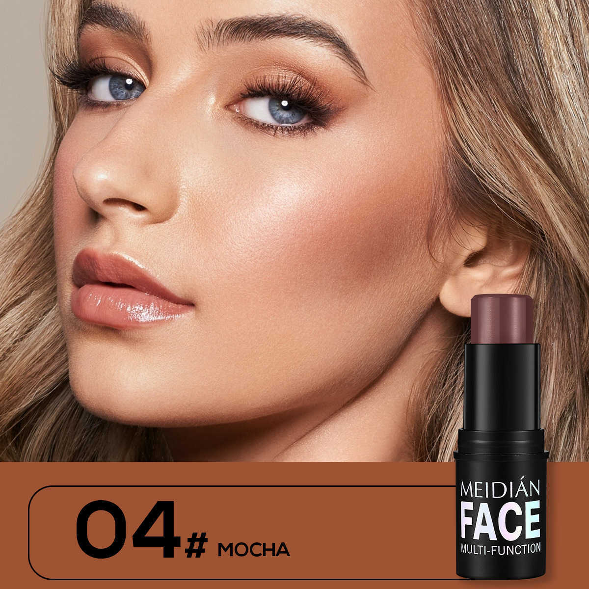 Meidian Cross-border Blush and Concealer Cream Makeup Concealer Natural Nude Highlighter Stick Hydrating Smooth Highlighter Stick