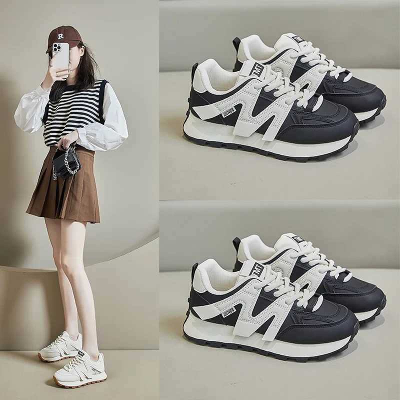 Fashion Tide Students Sneakers for Women Flat Sport Tennis Shoe Thick Bottom Female Casual Running Shoes for Women XJ250529