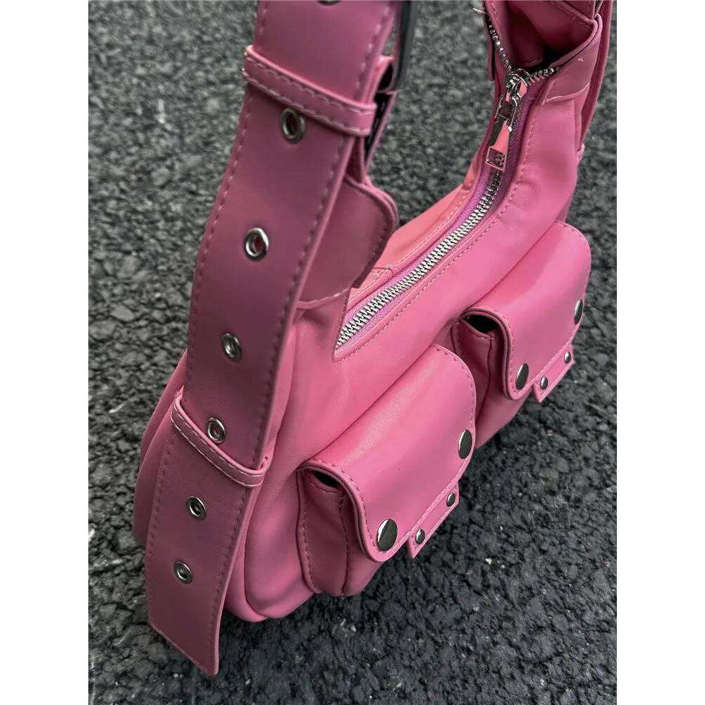 PU Leather Shoulder For Women Causal Handbags And Purse Female Designer Hobos Bag Small Brand Crossbody Bags Pink