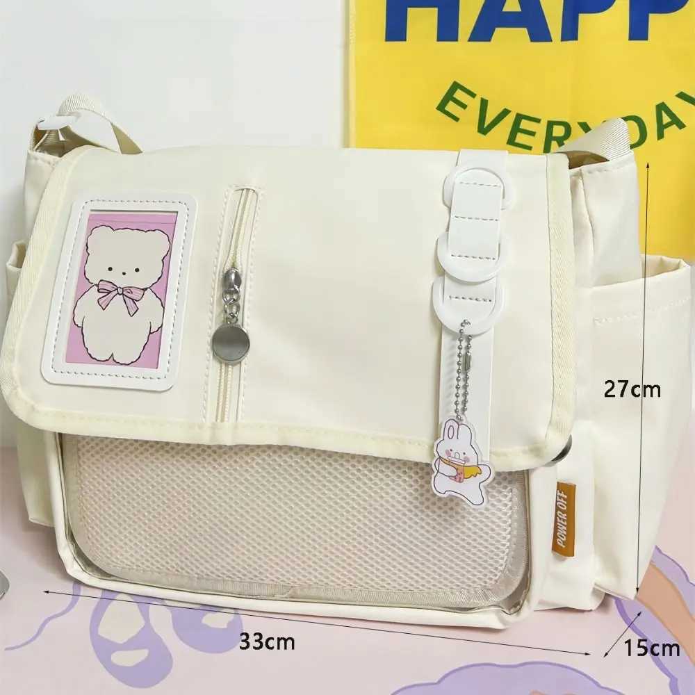 New Y2K Transparent Crossbody Bag Lightweight Japanese JK Ita Bag Waterproof DIY Display Plate Harajuku School BagsXJ2520528