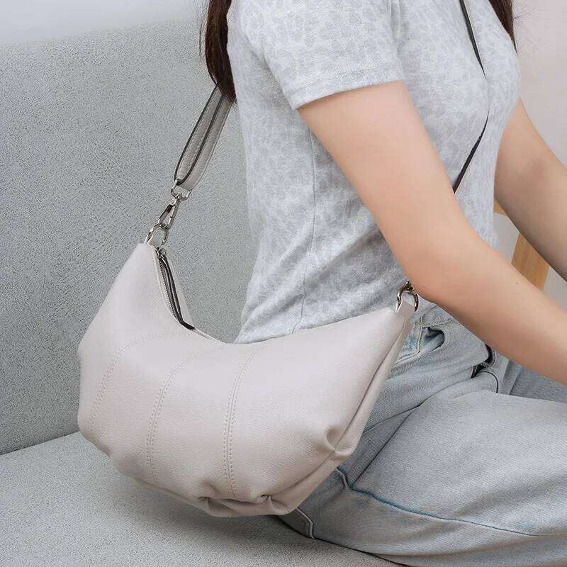 New Women Messenger Soft Genuine Leather Fashion Girl Handbags Designer Shoulder Large Capacity Hobo Bag Satchel