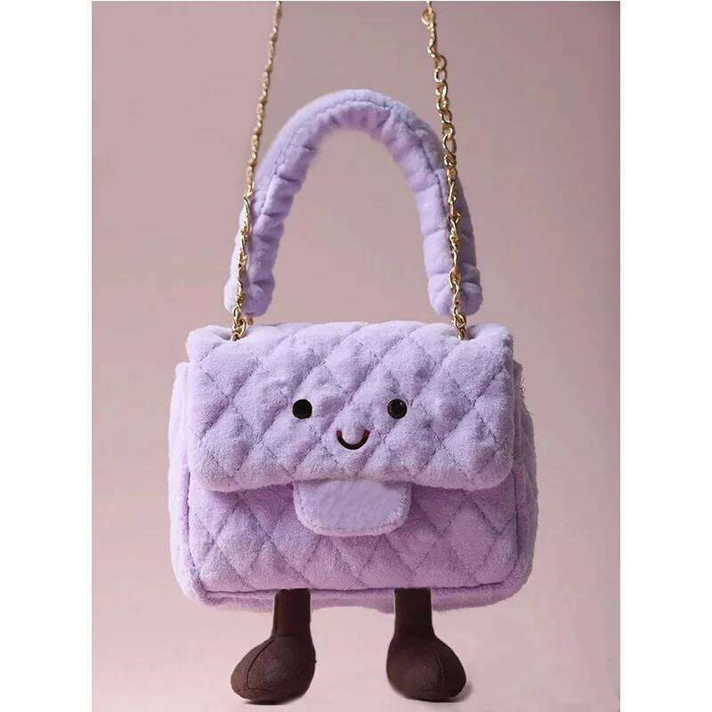 Hot Selling Jellycat Small Fragrant Style Ling Grid Chain Hair Summer New Handbag Daifei Bag Stuffed Animal Plush Toy Girl Birthday Gift Designer Bags