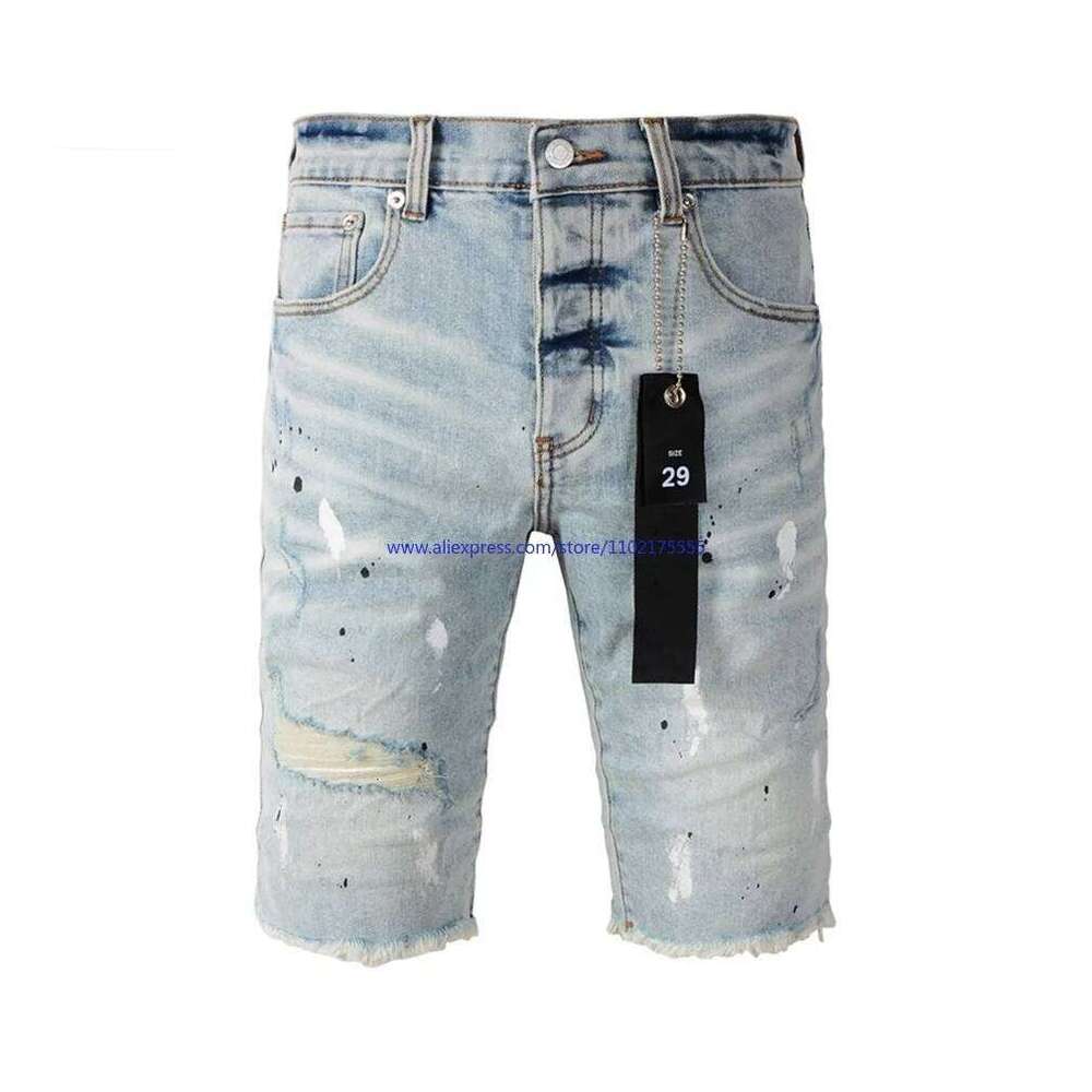 Women's Wear New Summer Vintage Washed Men Denim Shorts Casual Fashion Streetwear Ripped Hole Patches Distressed Male Skinny Jeans