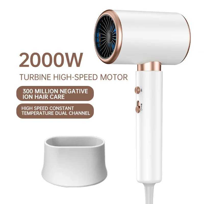2000W 5th Gear Professional Hair Dryer Negative Lonic Blow Dryer Hot Cold Wind Air Brush Hairdryer Strong PowerDryer Salon ToolXJ250528