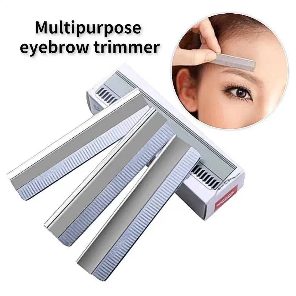 100PcsLot Eyebrow Trimming Professional Hair Cutting Razor Knife Stainless Steel Multifunction Sharp Feather Blade Makeup Tool 250516