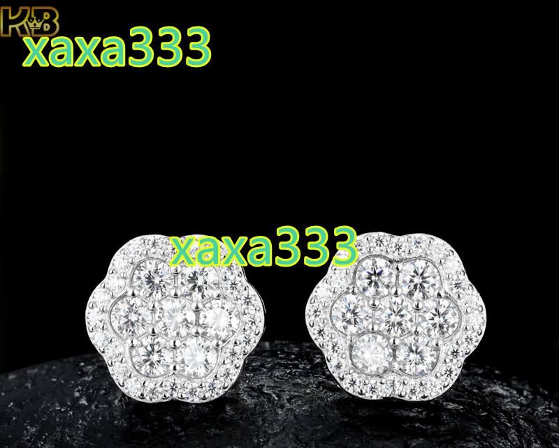 Elegant Moissanite Diamond Earrings 925 Silver Earrings Perfect for Hip Hop Jewelry Lovers Fashion Enthusiasts