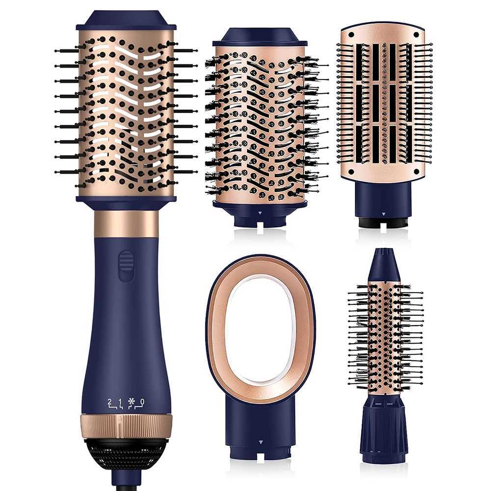Professional Hair Dryer Brush 4 In 1 Hair Styler One Step Blow Dryer Comb Air Curling Iron Brush Electric Hair Blower BrushXJ250528