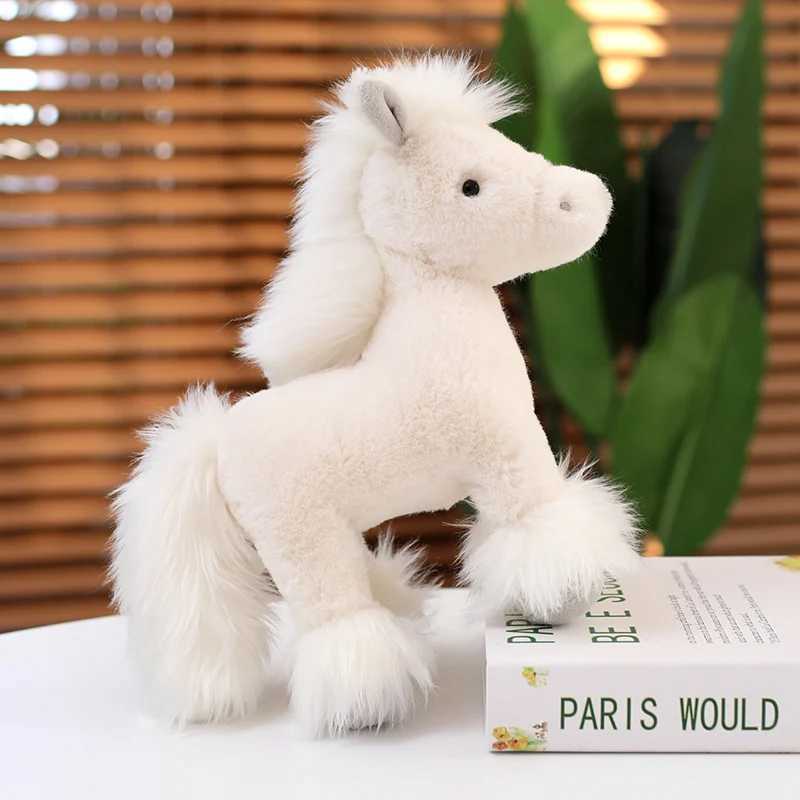 Simulated Horse Plush Dolls Stuffed Animal High QualiTY Super Realistic Plush Toys Classic Birthday Gift For CHIldren Z250529