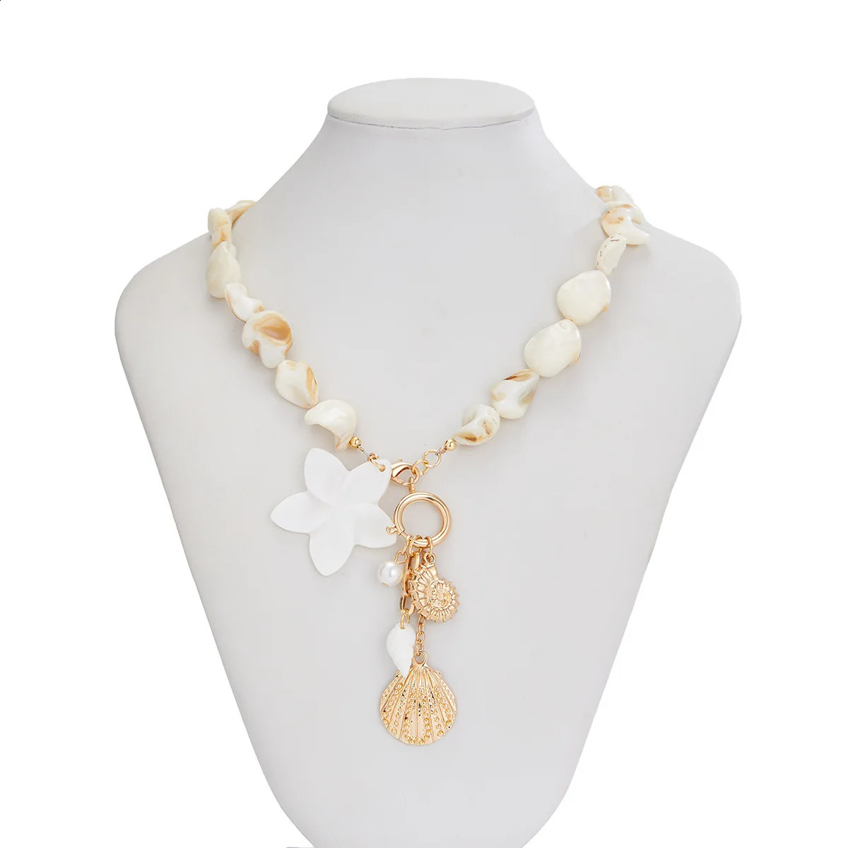 Y2K Trend Wedding Party Jewelry Shell Sheet Choker Necklace For Women Beach Vacation Conch Starfish Pendant Necklaces X0322 250519