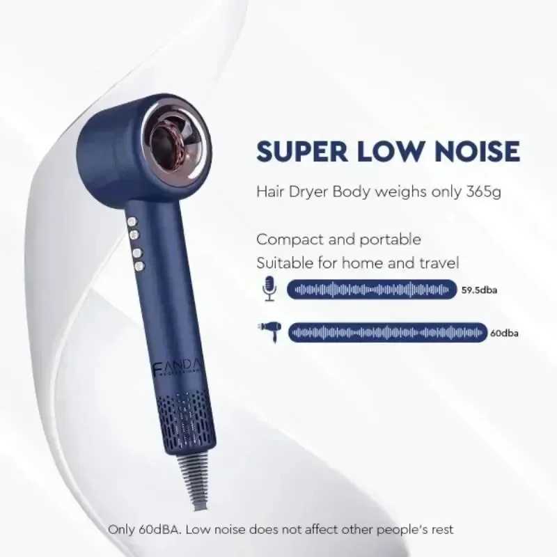 Professional Leafless Hair Dryer Salon Home Appliance Constant Temperature Hair Care Negative Ion High Speed Quick DryXJ250528