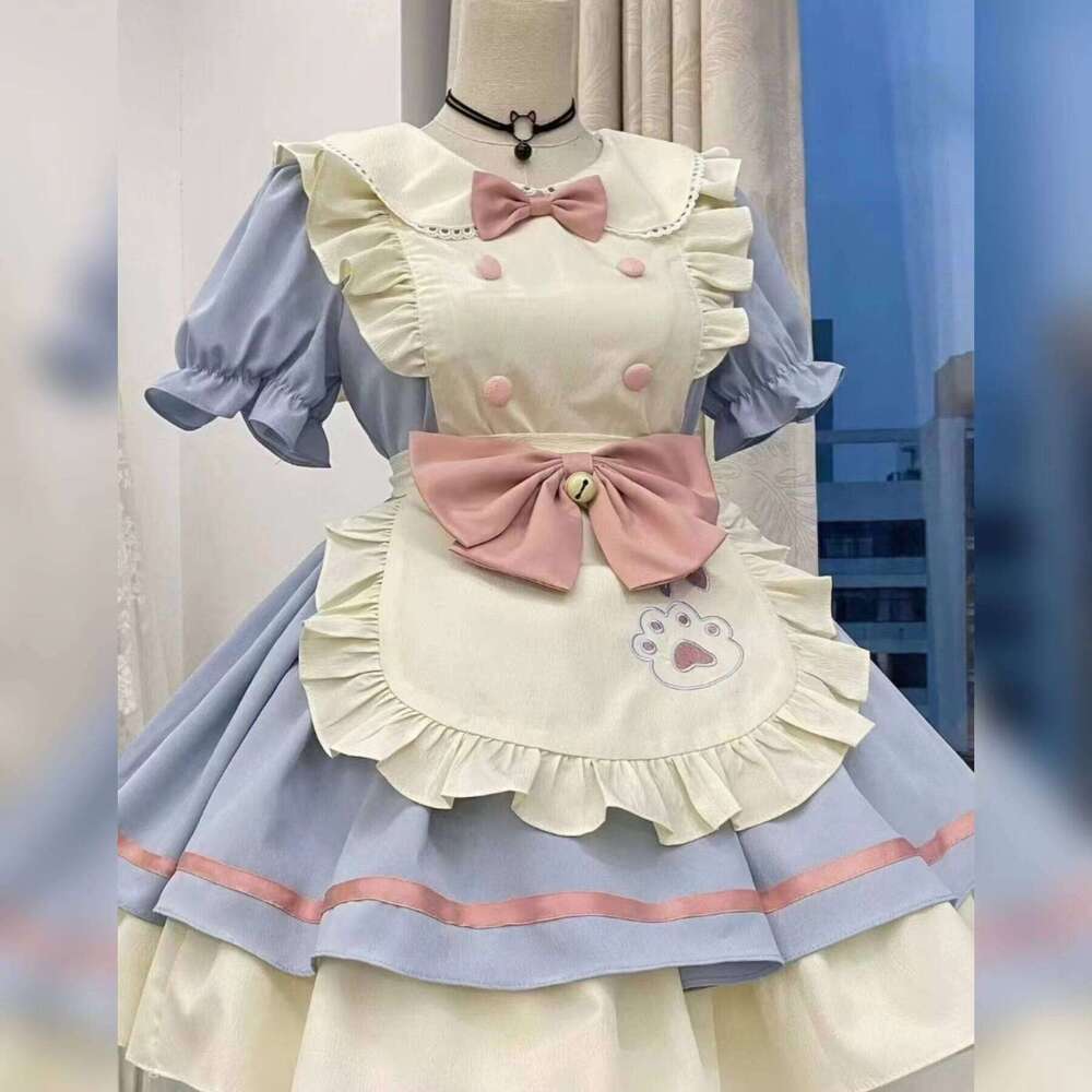 Lolita Dress Maid Bow Outfit Cosplay Costumes Kawaii Women Housemaid Sexy Dresses