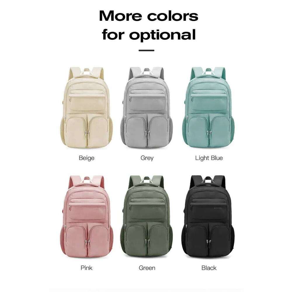 BANGE Large Capacity Men Backpacks for 15.6 Laptop Business Travel Women Backpack Waterproof School Bags with Mesh Side Pockets