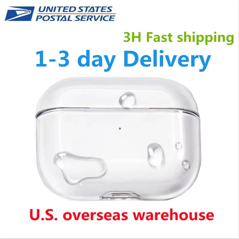 USA Stock For air pods2 pro airpords 4 3rd Earphones Airpodspro 2nd 3 Bluetooth Headphone Accessories Solid Silicone Airpod Cute Protective Cover Shockproof Cases