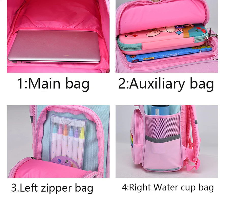 Kid Backpack for Girl Unicorn Children Bookbag Rainbow Eyes School Bag Teen Girl Backpack for Traveling Waterproof Mochilas 250529