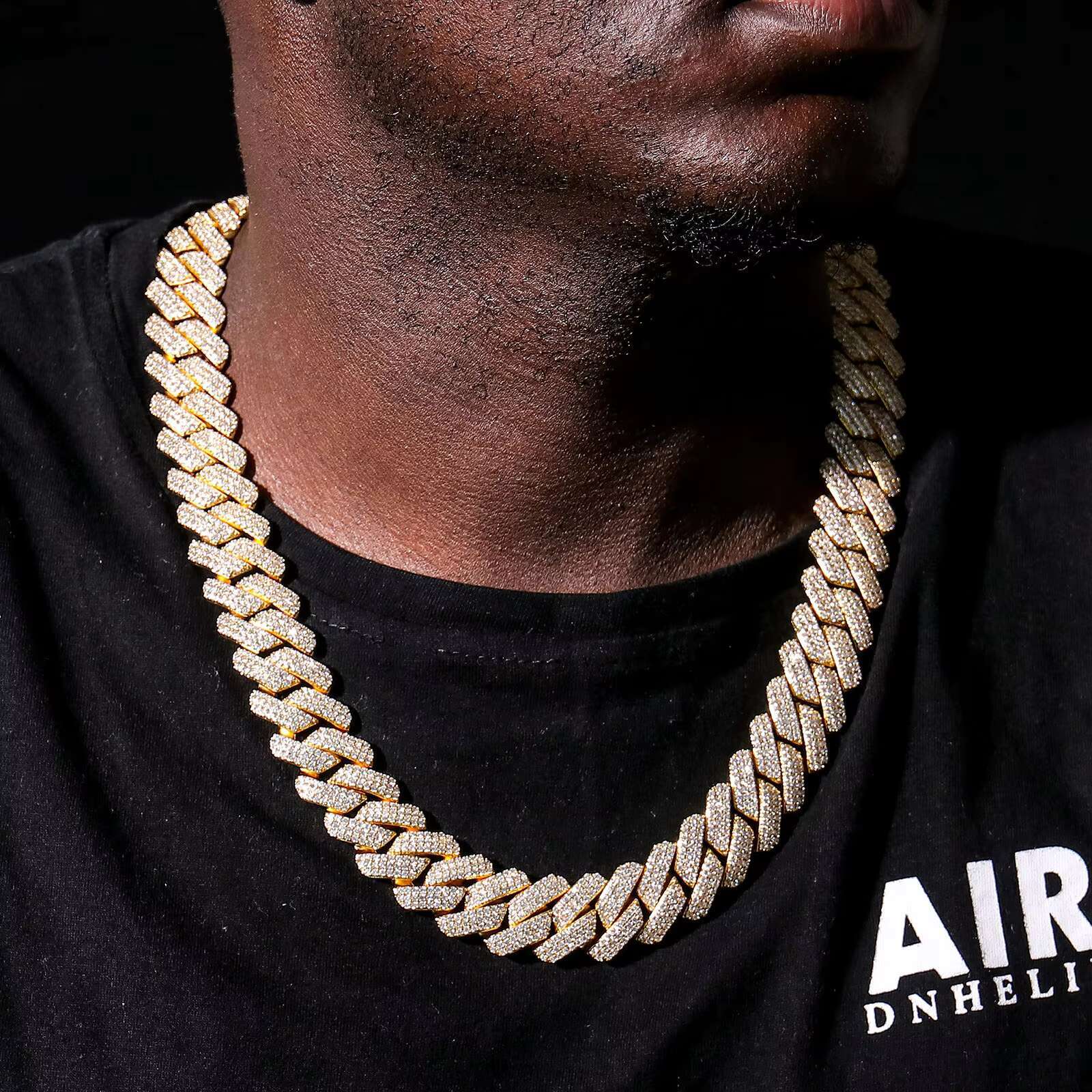 Luxury Moissanite Luxury 925 Silver Wholesale Moissanite Cuban Link Chain Hip Hop Fine Jewelry Necklaces Iced Out Chain