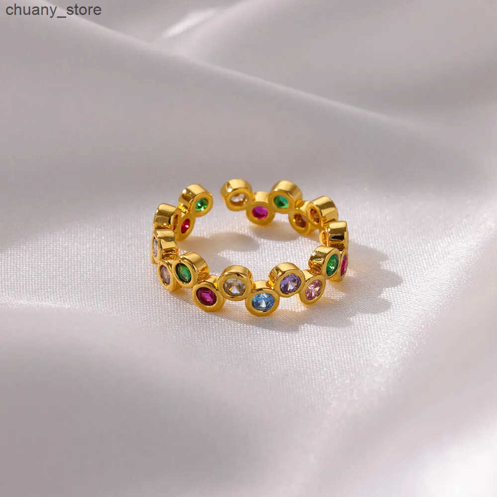 Pinky Zircon Ring for Women Stainless Steel Gold Color Ring 2025 Trend Couple Waterproof Aesthetic Wedding y2k Jewelry rings z250529D89C