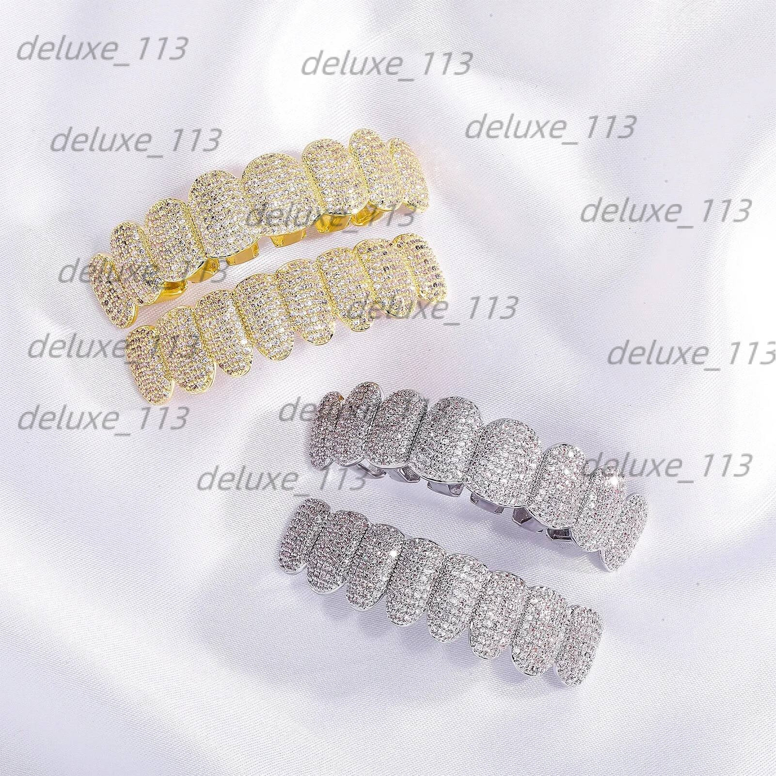 Exclusive Customization Moissanite Teeth Grillz Iced Out Hop Sier Decorative Braces Real Dia Bling Tooth Grills For Men