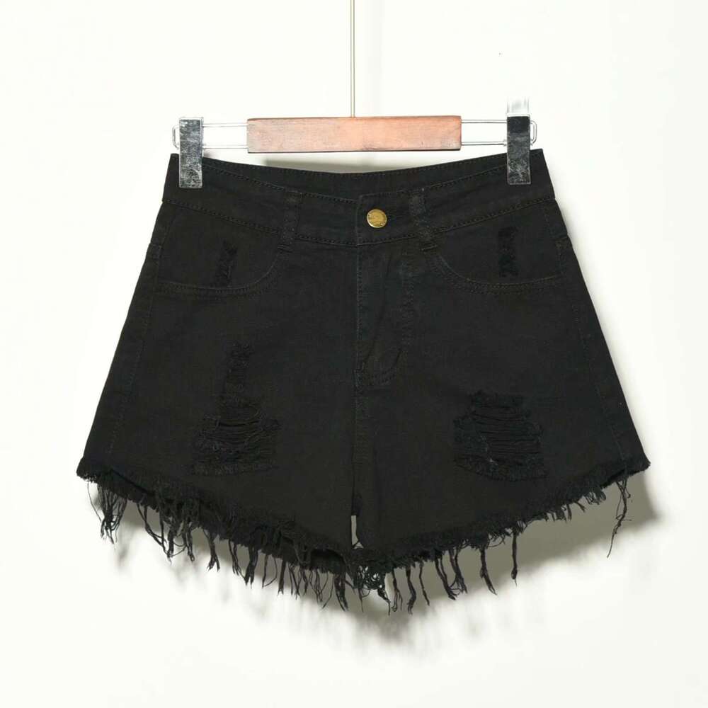 Shorts Women Denim Shorts Korean Style High Waist Plus Loose Denim Shorts Summer Large Size Ripped Slimming Frayed Wide Leg A Line Hot Pants For Women