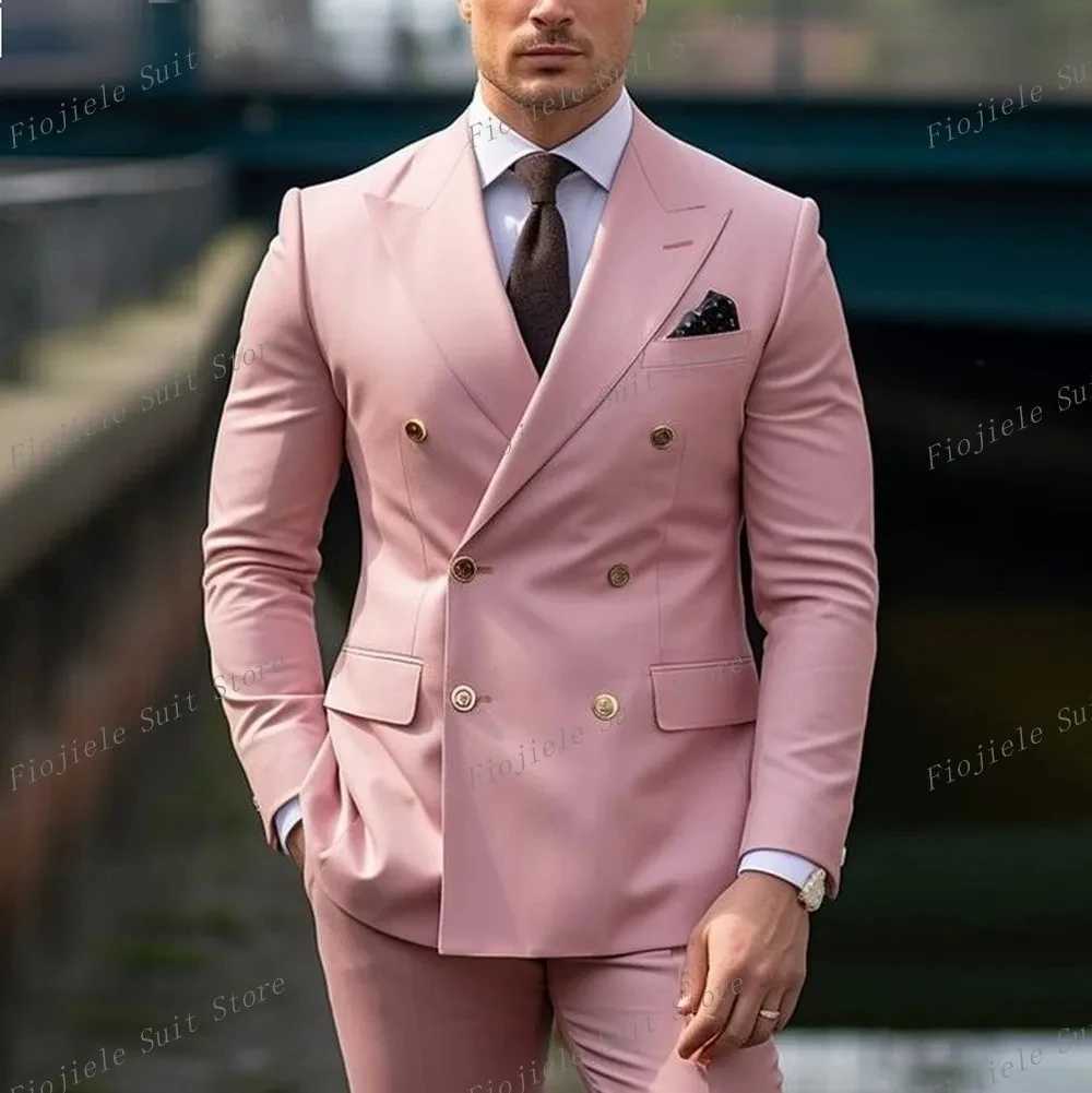 New Beige Business Suit Men Tuxedos Groom Groomsman Formal Prom Wedding Party 2 Piece Set Jacket And Pants H260504