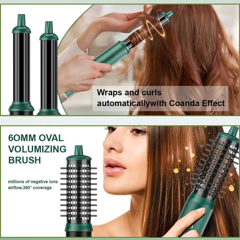 Wholesale Private Label 5 in 1 Customize Negative Ionic Hair Styler Volumizer Enhanced Hair Dryer and Hot air Brush SetXJ250528