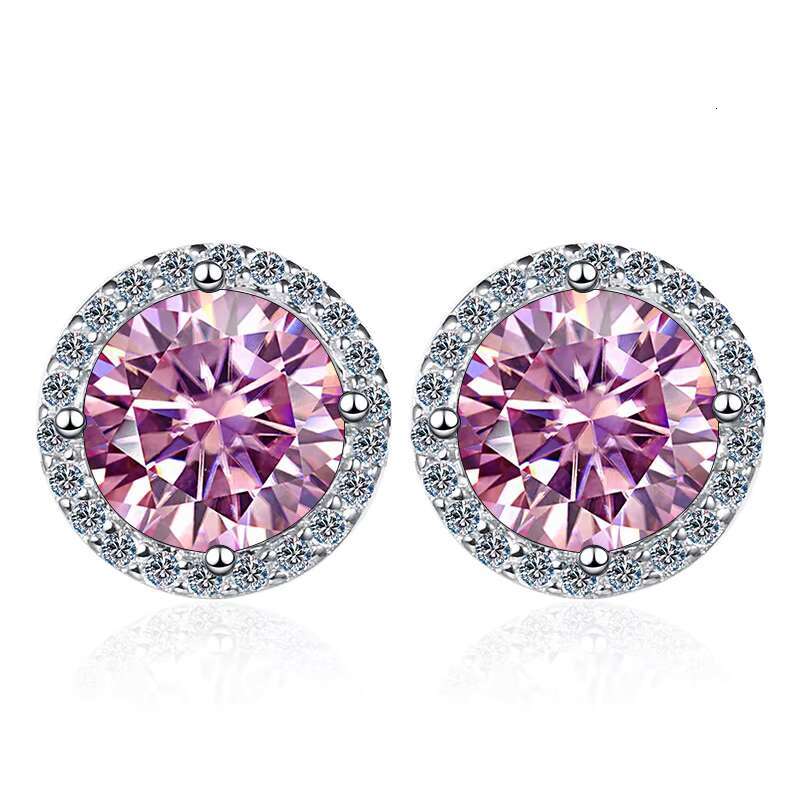 Luxury Men Moissanite Stud Earrings Diamond Fine Jewelry Earrings Bridal 925 Sterling Silver 2024 New Wedding for Women