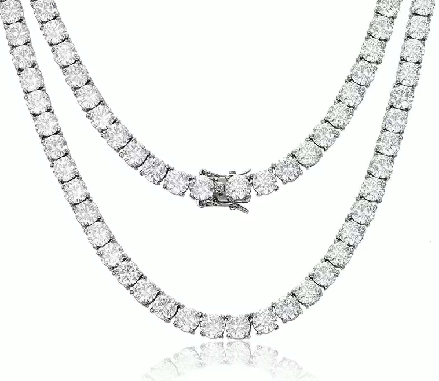 Fashion Hip Hop Style Customizable 925 Sterling Silver Moissanite Necklace