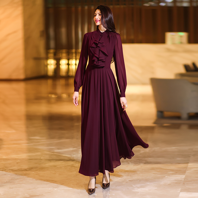 Elegant High-Waist Maxi Dress - Summer Short Sleeve Floor-Length Printed One-Piece