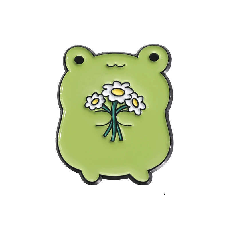 Set of 9 Cute Frog Animal Metal Badges Clothing Accessories Lapel Pins