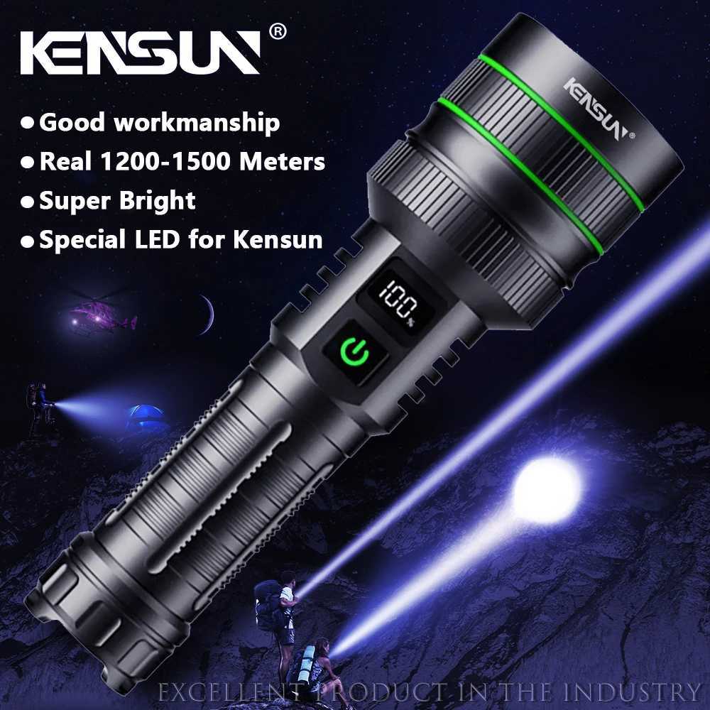 Super Long Range Tactical Torch High Power LED Flashlight USB Rechargeable Strong Light Lamp Outdoor Portable Lantern WaterproofXJ250529