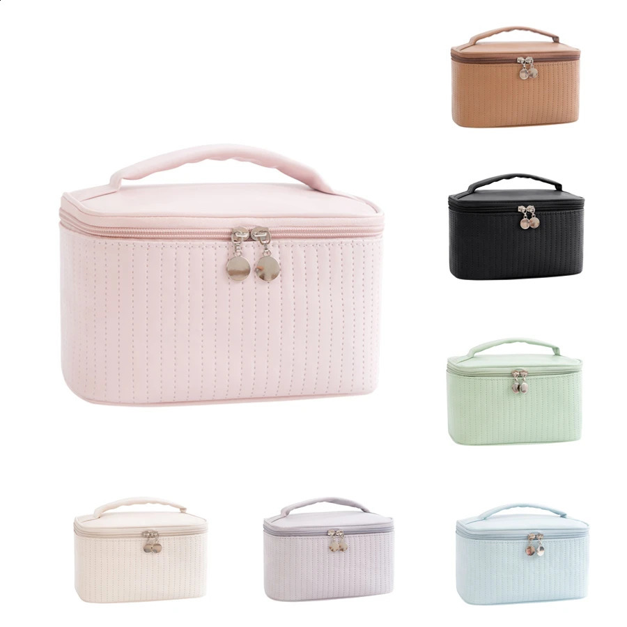 Ladies Large Portable Toasted Cake Double Layer Waterproof Cosmetics Storage Bag Dry and Wet Separation n Tr 250528