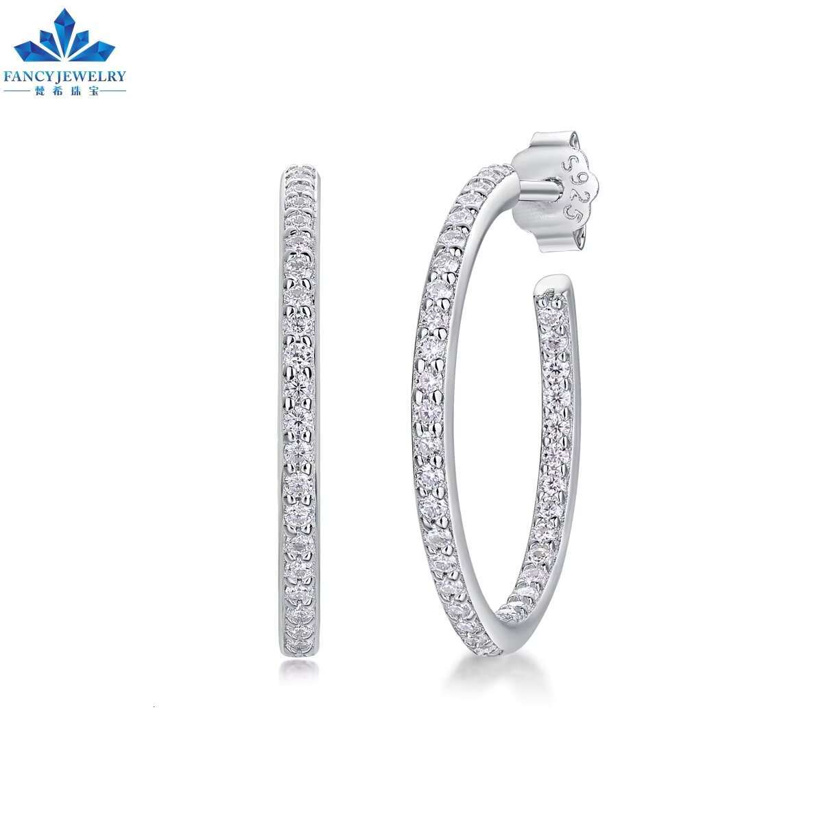 2025 Cheap Price Pass Diamond Tester 925 Silver 2mm Moissanite 18k Gold Plated Ladies Hoop Earrings for Men Women
