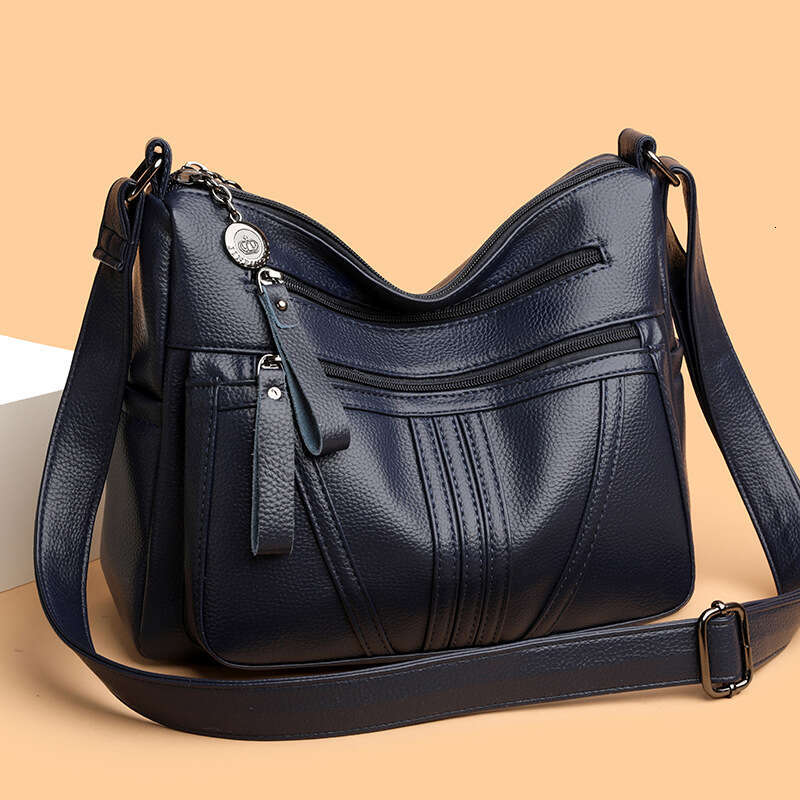 Minimalist Solid Color Spring Summer New Versatile Large Capacity Multi-Layer Single Shoulder Crossbody Women's Commuter Mom Bag B5