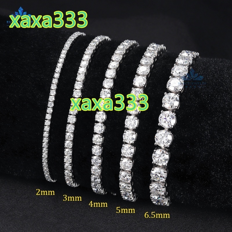 Real Gold Jewelry Au585 Tennis Chain Bracelet Lab Grown Diamond VS1 Excellent 2mm 3mm 4mm 5mm Prong Setting Classic Style