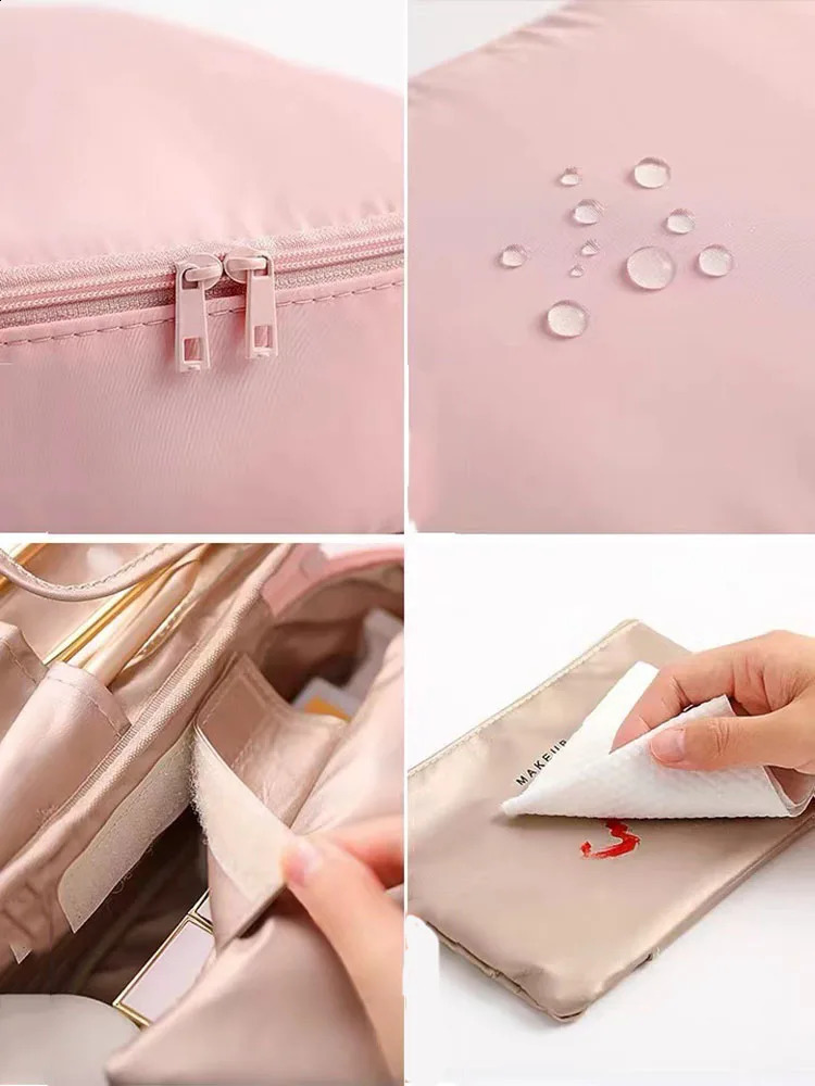 Womens Portable Travel Cosmetics Storage Bag with Large Capacity Waterproof Girl Makeup Washing organizer 250528