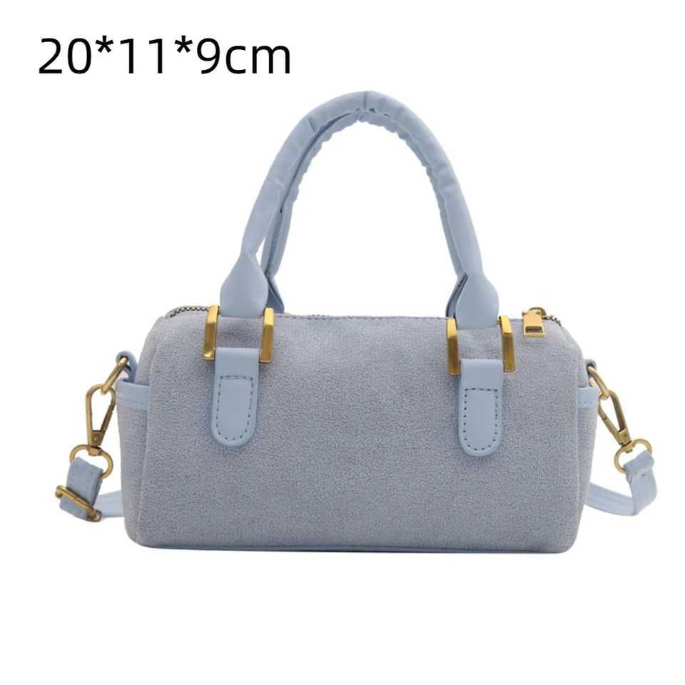 Retro Faux Suede Womens Shoulder Bag Solid Color Ladies Messenger Bags Simple Matte Leather Female Tote Vintage Handbags Purse XJ2520528