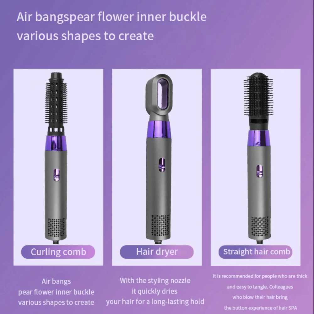 3 In 1 Electric Hair BrushesRemovable Curling IronNegative Ionic Hair DryerHair Straightener Brush for Styling Tools220VXJ250528