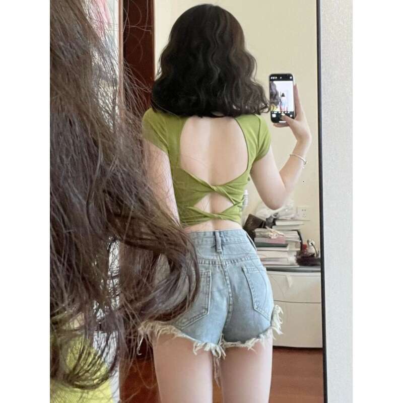Shorts Women Denim Shorts Pure Desire Style American Ripped Jeans For Women Summer Hot Girl High Waist Slimming Wide Leg Pants Sexy Casual Shorts Jean