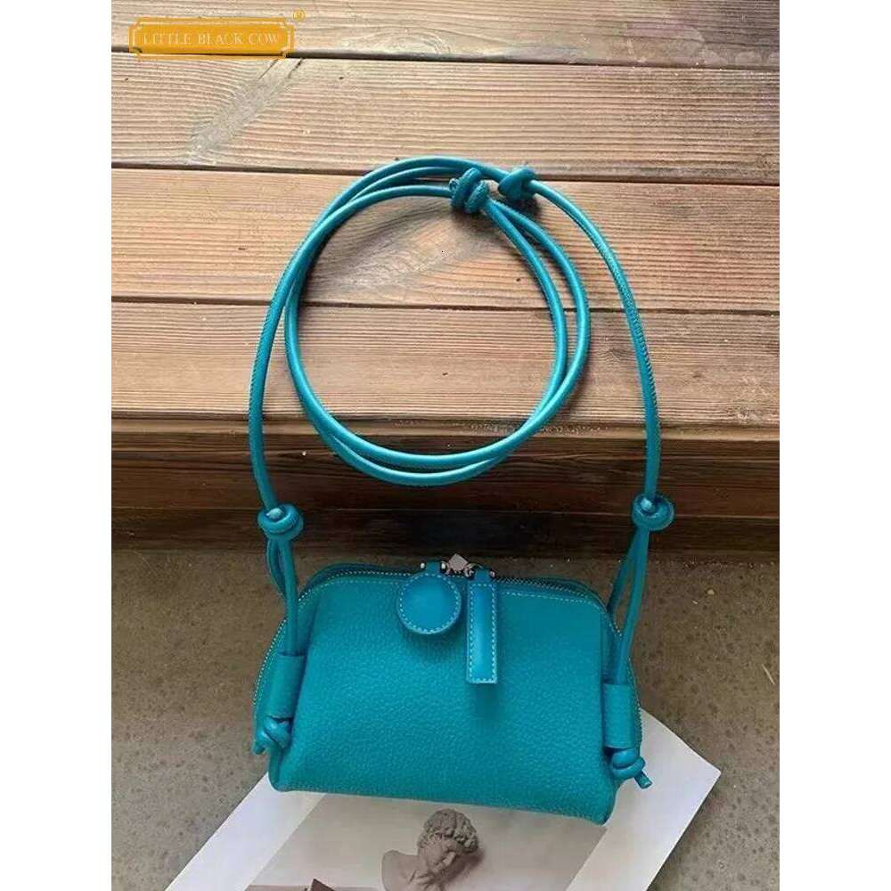 Office Vintage Women Cowhide Singel Shoulder Casual Design Small Boston Ladies Genuine Leather Strap Crossbody Bag