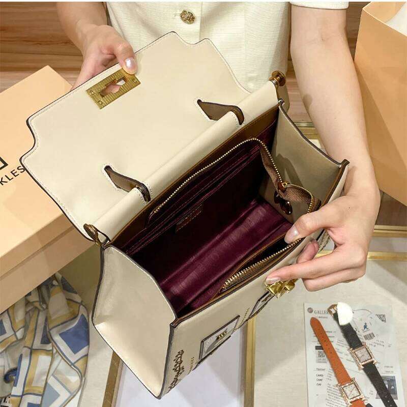 Light Brand Women's Handbag 2025 New Autumn And Winter Fashion Heavy Industry Painting Designer Shang Crossbody Bag Large
