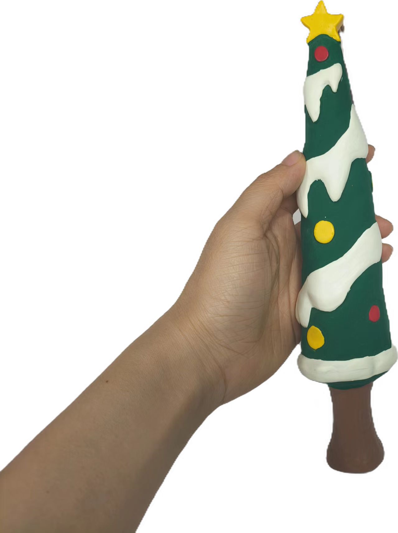 Durable Christmas-Themed Rubber Dog Toy for Pawsitive Fun