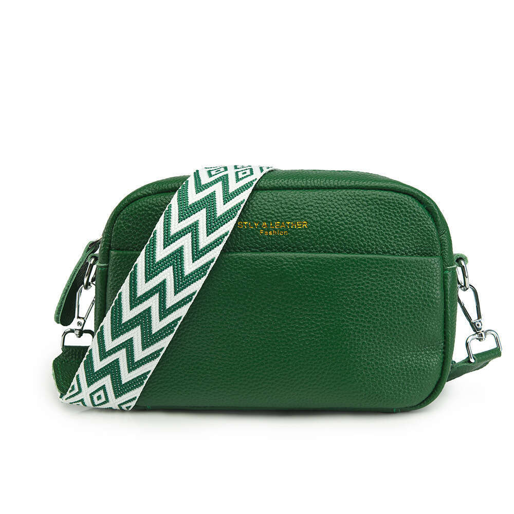 Camera Genuine Women's New Soft Leather Fashion Simple Shoulder Crossbody First Layer Cowhide Small Square Bag Bags B5