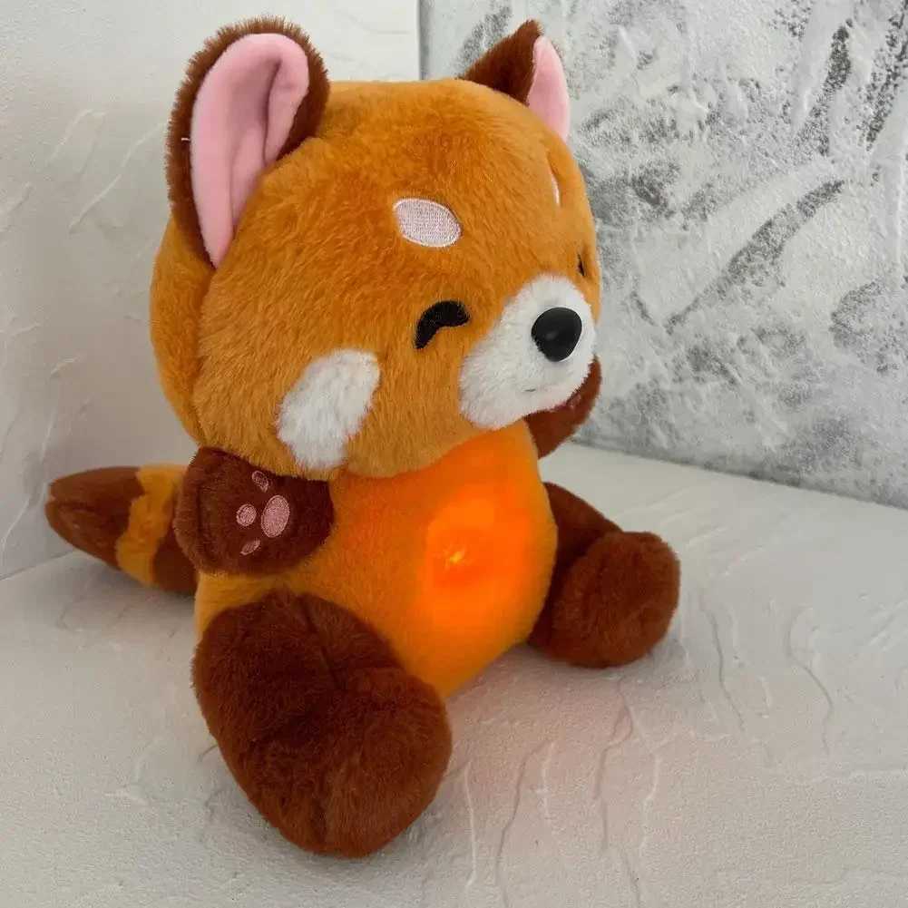 Plush Toy Red Panda Breathing Stuffed Animal 2024 New For Anxiety Adults With Music Lights Rhythmic Breathing In Four Modes Z250529