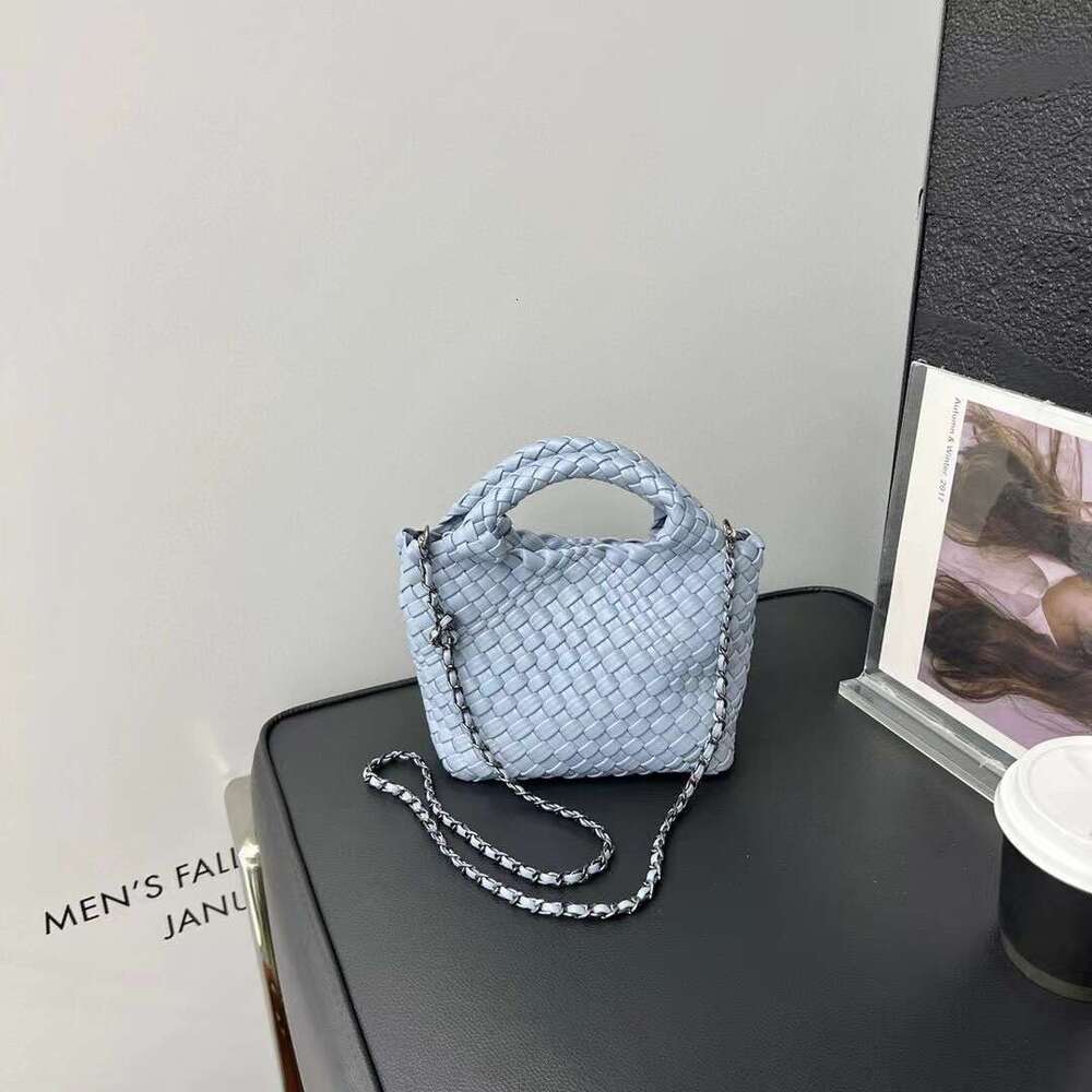 Tote Bag Braided Handbag New Genuine Leather Handwoven Basket Bag Versatile Cowhide Shoulder Crossbody Fashion Handbag For Women Shoulder Bag