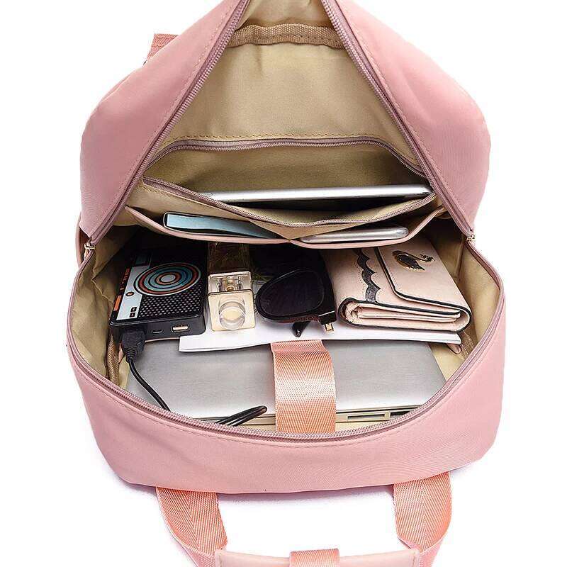 Women Men Commuting Backpack USB Charging Waterproof Oxford Students School Books Laptop Bag Girls Cute Travel Backpacks