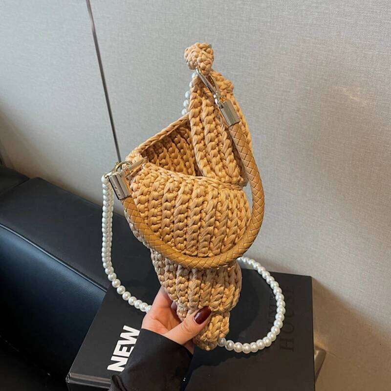 Hand-Woven High Quality Conch Pearl Chain Women Seaside Holiday Creative Shoulder Cute Shell Brand Crossbody Bag