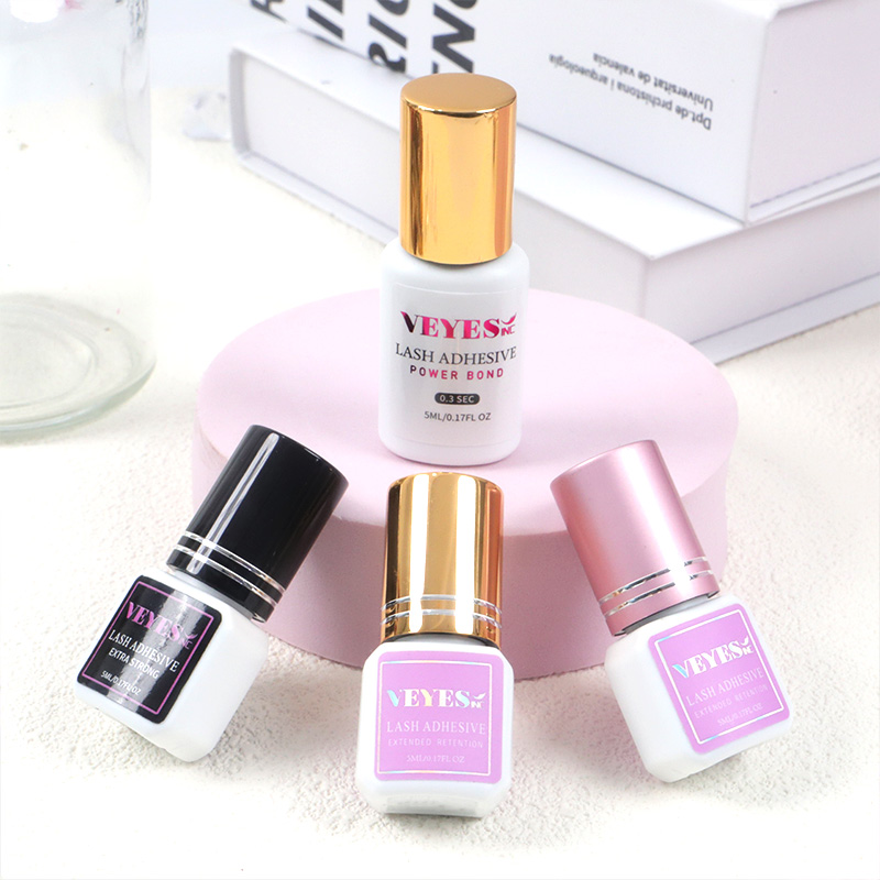VEYES 5ml Eyelash Extensions Glue Customized Private Label 0.5 Second Fast Drying Strong Lash Adhesive for Volume Individual Lashes