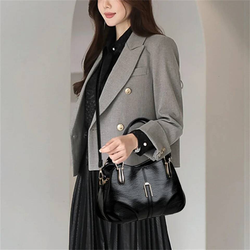 Genuine Brand Leather Women Handbag Designer Shoulder Crossbody Bags Ladies Purse Messenger Tote Female Commuting Bag