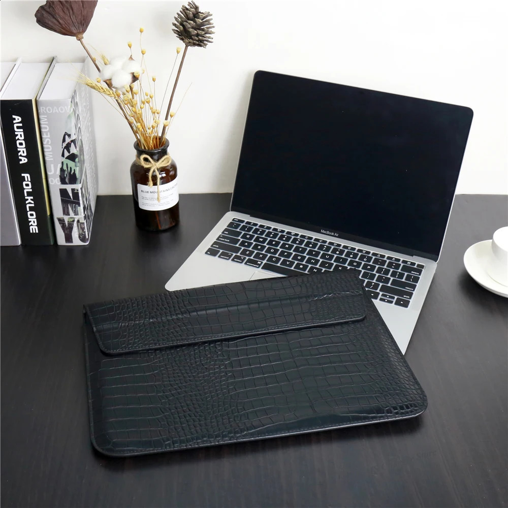 Laptop Sleeve for Pro 14 M4 Max PU Cover Pattern Leather for Air 13 13.6 inch Air15 M3 Case 250526