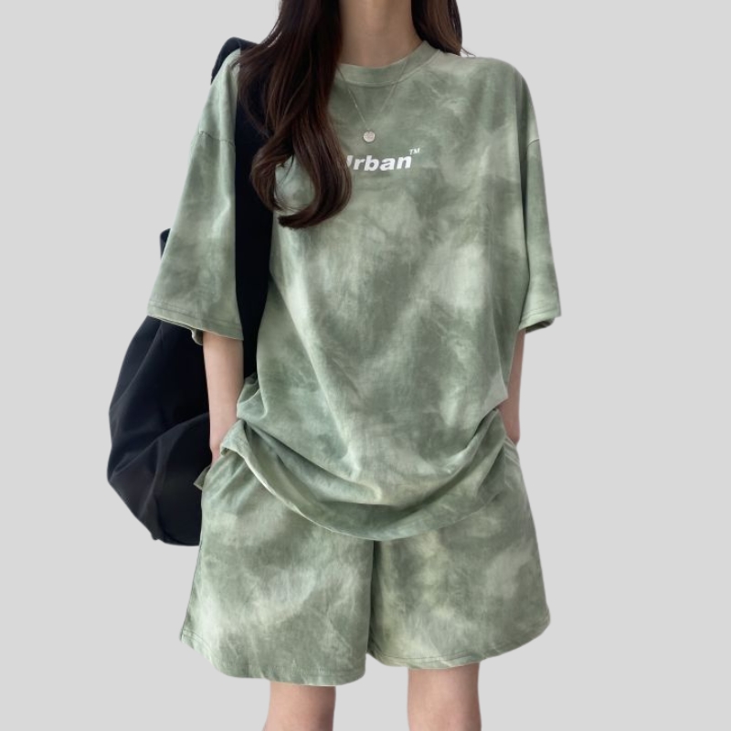 New fashion classic sports suit women's summer plus size thin top casual shorts